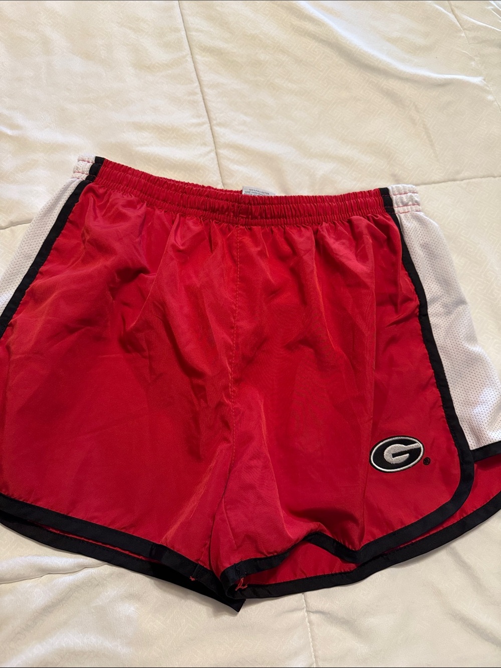 University of Georgia Red Athletic Shorts with 'G' Logo